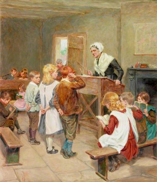 The Village School, 1912 - Ralph Hedley