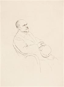 Portrait of Poincaré listening to a speech - Émile Friant