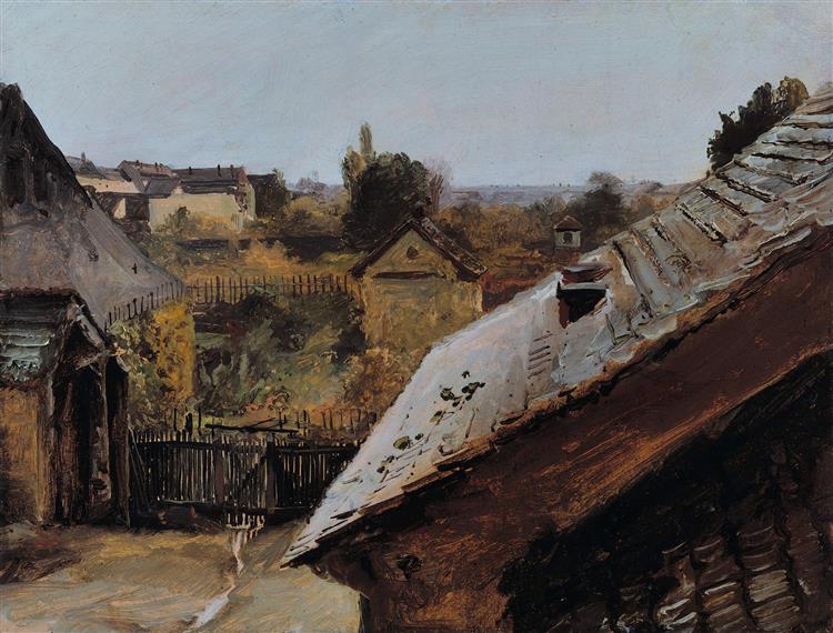 View of Roofs and Gardens, 1835 - Карл Блехен