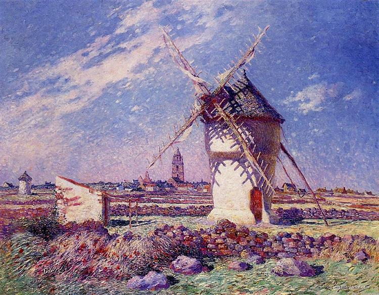 Windmills near the Town of Batz - Ferdinand du Puigaudeau