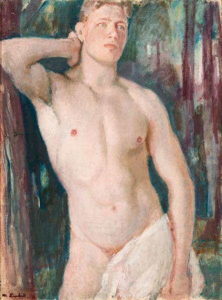 Young Nude Male, c.1920 - Магнус Енкель