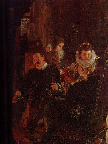 By the fireplace, 1876 - Adolph Menzel
