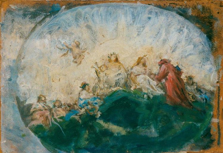 Figures in glory, c.1890 - c.1899 - Noè Bordignon