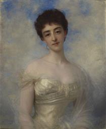 Portrait Of Countess Gérard De Ganay, Born Lily Schneider - Эрнст Эбер