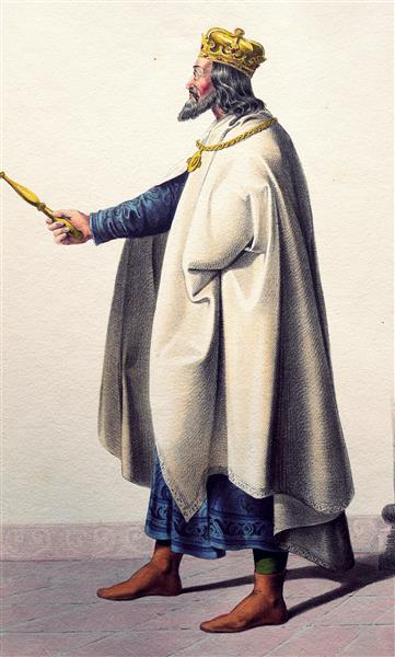 Andreas II (c.1177-1235), King on Hungary from 1205 to 1235, 1828 - Josef Kriehuber