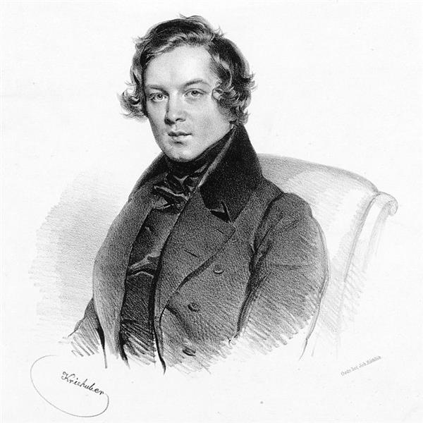 Robert Schumann, Austrian Composer, 1839 - Josef Kriehuber