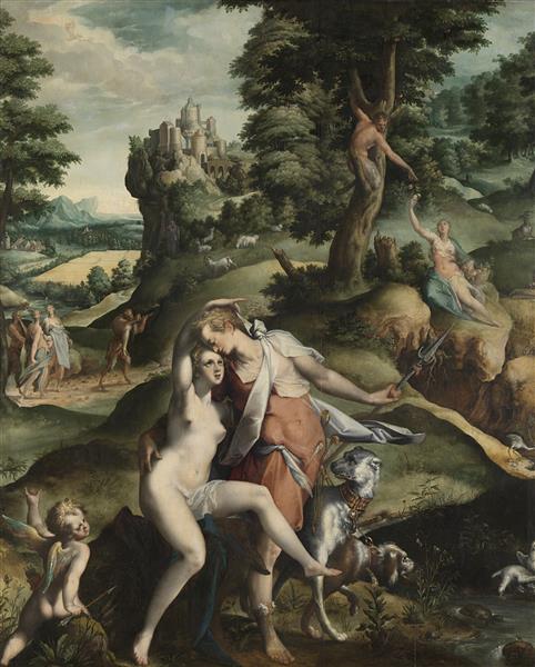 Venus and Adonis, 1587 - Бартоломеус Шпрангер
