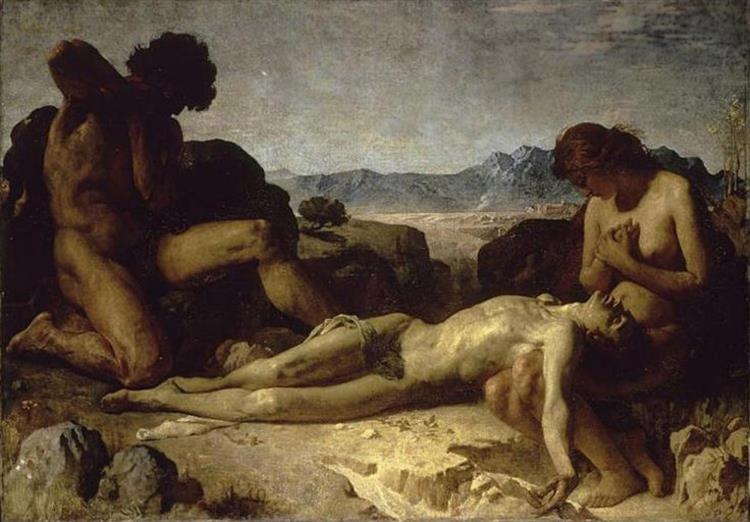 Adam and Eve Mourning the Death of Abel - Léon Bonnat