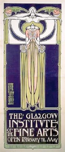 Poster for the Glasgow Institute of the Fine Arts - Margaret Macdonald