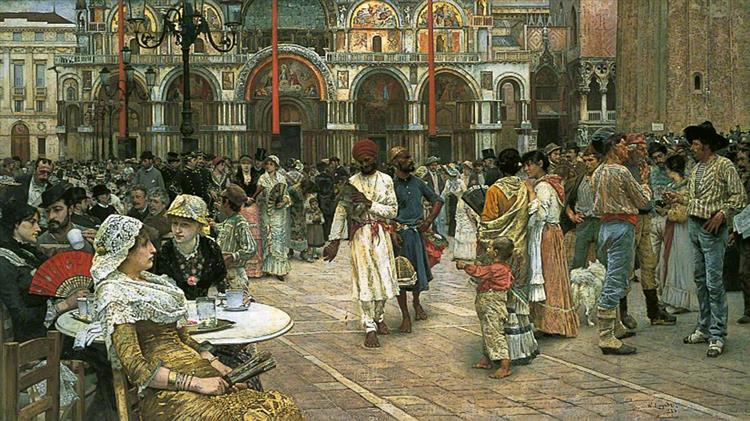 St Mark's Square, Venice, 1883 - William Logsdail