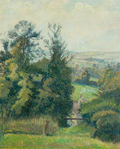 Above the Village, Hewood, 1941 - Lucien Pissarro