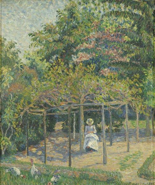 The Turkeys, Or Esther in the Garden, Eragny, 1893 - Lucien Pissarro