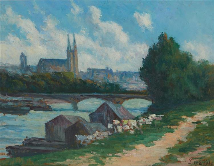 Angers, the Banks of the Loire, 1910 - Maximilien Luce