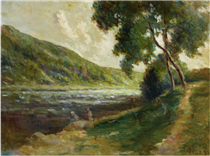 The Banks Of The Seine In The Surroundings Of Rolleboise - Максимильен Люс