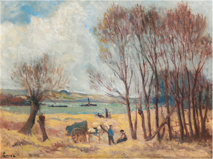 Peasants Near The Seine, Surroundings Of Rolleboise, 1930 - Maximilien Luce
