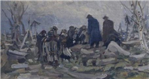 A Peasant Funeral - Иван Иванович Творожников