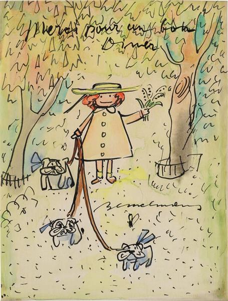 Madeline with Dogs - Ludwig Bemelmans
