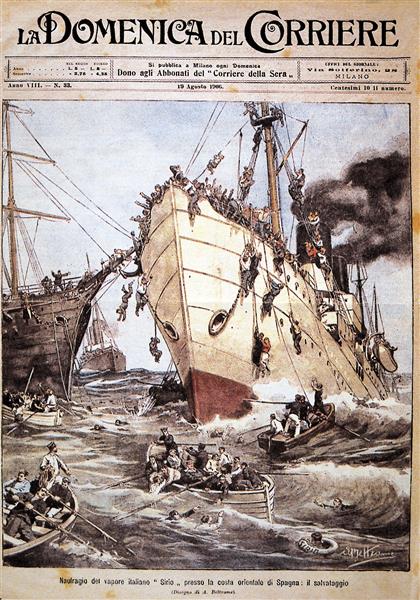 The rescue, 1906 - Achille Beltrame