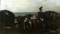 Seaweed collectors in Brittany - Charles Victor Thirion