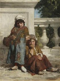 Two beggars - Charles Victor Thirion