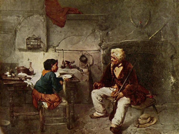 The hunter, c.1850 - Domenico Induno