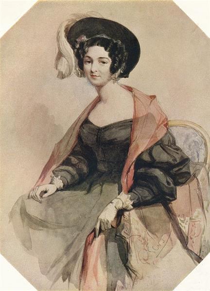 Portrait of a Lady, c.1855 - John Absolon
