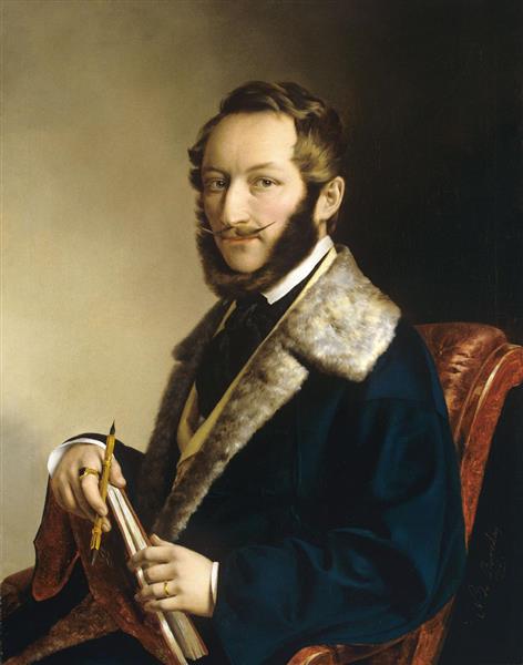 Self-Portrait, 1841 - Миклош Барабаш