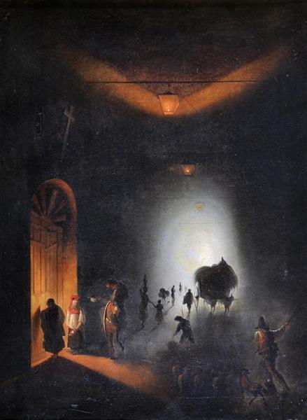 In the Grotta Vecchia of Posillipo, 1835 - 1836 - Vincenzo Abbati
