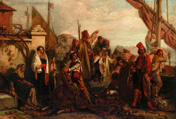The departure of fishermen from the Adriatic, 1834 - Луи-Леопольд Робер