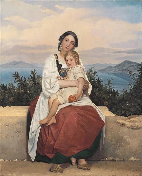 Procidan with her child, 1826 - Луи-Леопольд Робер