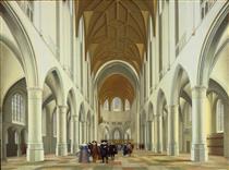 Interior of the church of St Bavo at Haarlem - Питер Янс Санредам