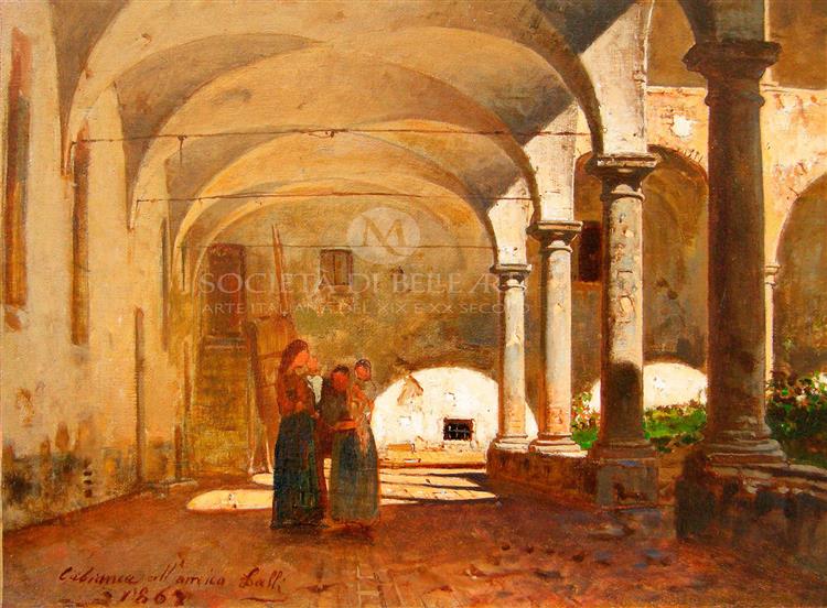 Cloister interior, 1867 - Vincenzo Cabianca
