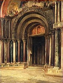 The central portal of St. Mark of Venice - Albert Maignan