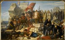 Lifting of the Siege of Malta Besieged by the Ottoman General Mustapha, in September 1565 - Charles-Philippe Larivière