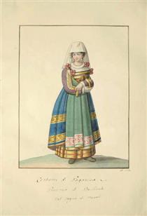 Paganica costume. Province of Basilicata in the Kingdom of Naples - Michela De Vito