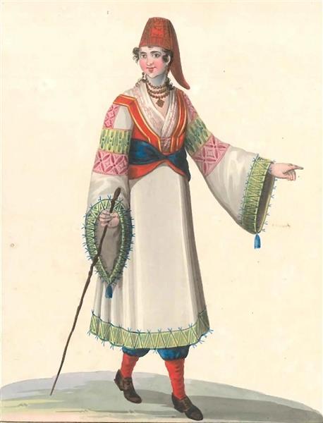 Costume of Carafagreci (Province of Calabria in the Kingdom of Naples), c.1820 - Michela De Vito