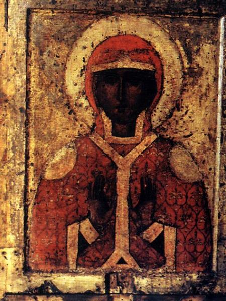 Свята Параскева Іконійська (зворотній бік ікони Богородиці святого Феодора), c.1100 - c.1200 - Православні Ікони