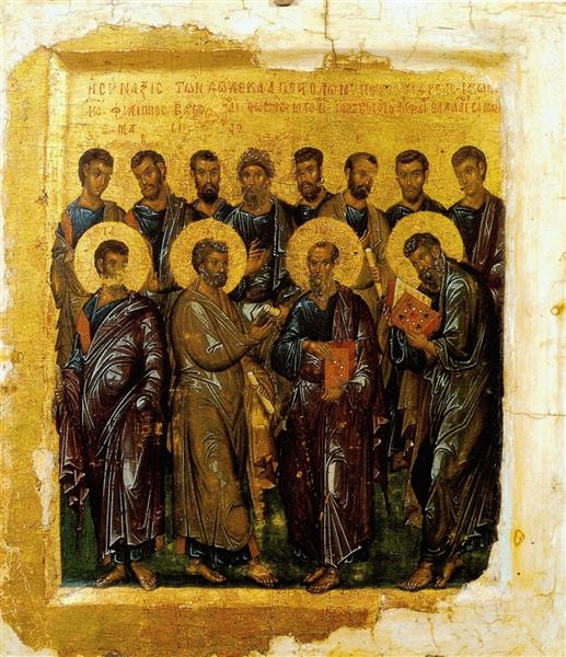 Synaxis of the Twelve Apostles, c.1300 - Orthodox Icons