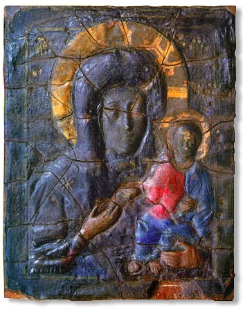 The Holy Virgin Blachernitissa (early copy of 'Theotokos of Blachernae'), c.650 - Православные Иконы