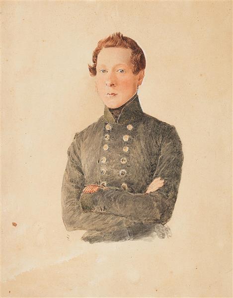 A portrait of a k.k. recruit, 1830 - Rudolf von Alt