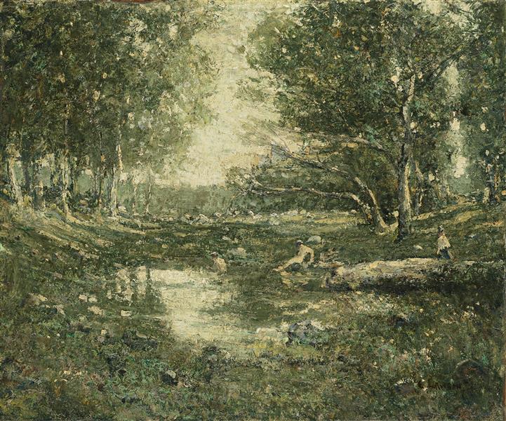 Bathers, Woodland, 1915 - Ernest Lawson