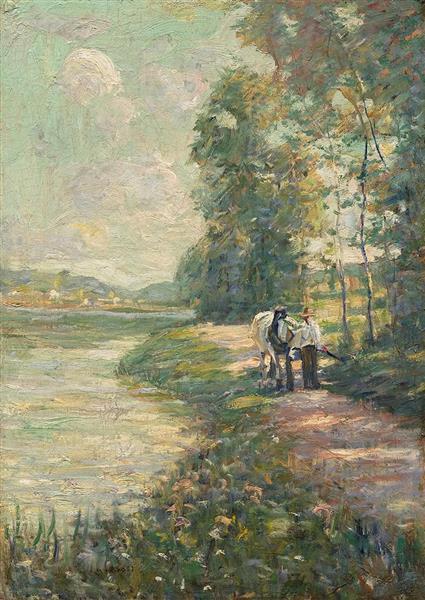 Path Along the River's Edge, c.1900 - c.1910 - Эрнест Лоусон