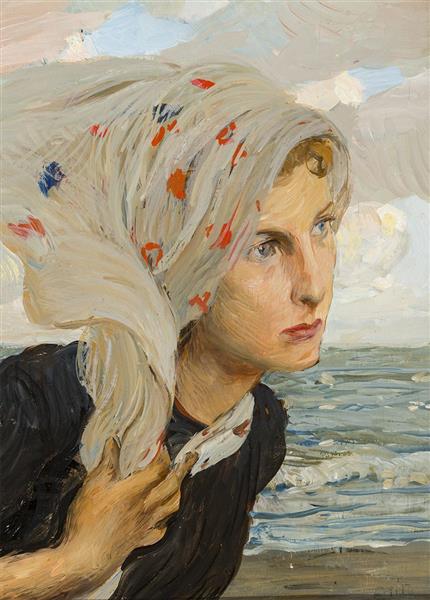 Portrait of a woman - Ettore Tito