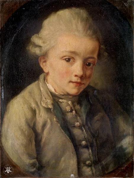 Mozart Painted by Greuze - 让-巴蒂斯·热鲁兹