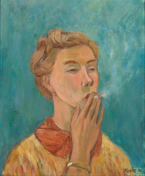 Smoking Girl (Self-Portrait), 1940 - 朵貝·楊笙
