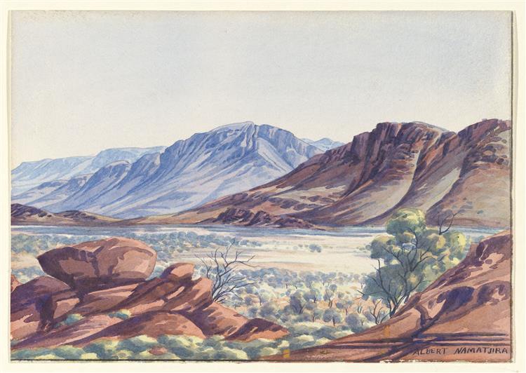 Mt Giles Macdonnell Range Central Australia, c.1948 - Albert Namatjira