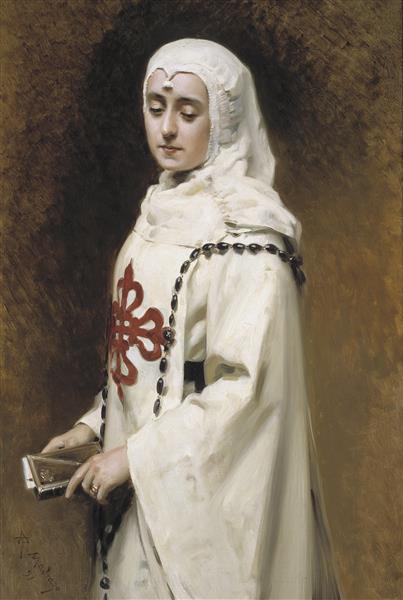 Portrait Of Maria Guerrero as Doña Inés, 1891 - 雷蒙多·马德拉索