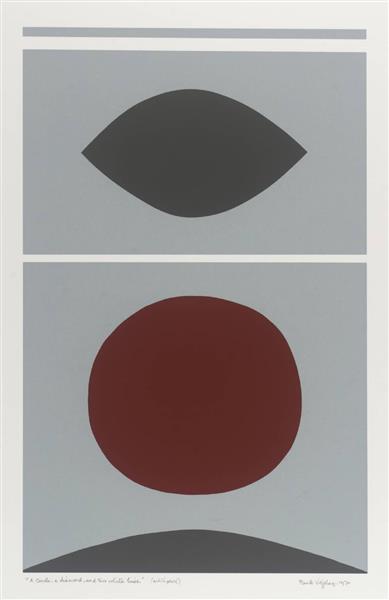 A Circle, a Diamond & Two White Lines, 1970 - Paule Vézelay