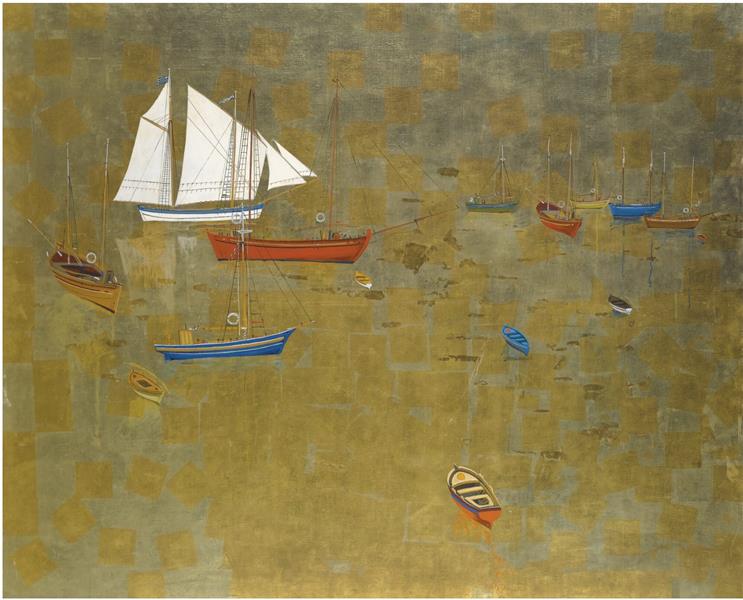 Boats on Golden Waters, 1968 - Spyros Vassiliou
