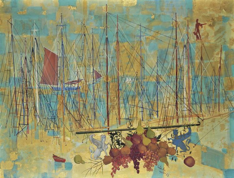 Boats on Golden Waters, 1973 - Spyros Vassiliou